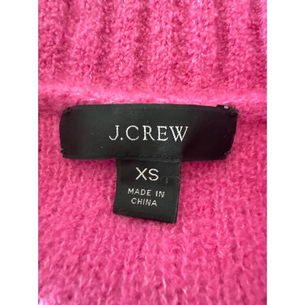 J. CREW Cashmere-blend bouclé cropped cardigan sweater Pink Size XS - Picture 4 of 8